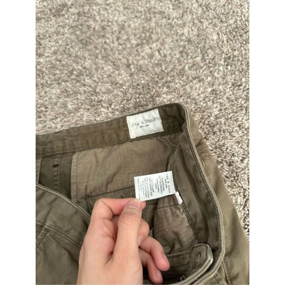 Rag & Bone Buckley Chino Pants Olive Green Ankle Straight Leg Cotton Utility 31 - Picture 7 of 16